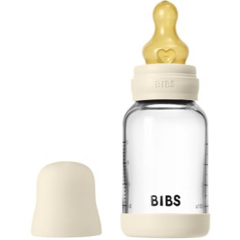 BIBS Baby Glass Bottle Round Latex biberon anticolici - imagine 3
